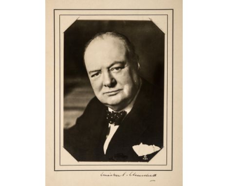 Churchill (Sir Winston Spencer).- Stoneman (Walter) Photographic portrait of Sir Winston Churchill, showing Churchill at the 