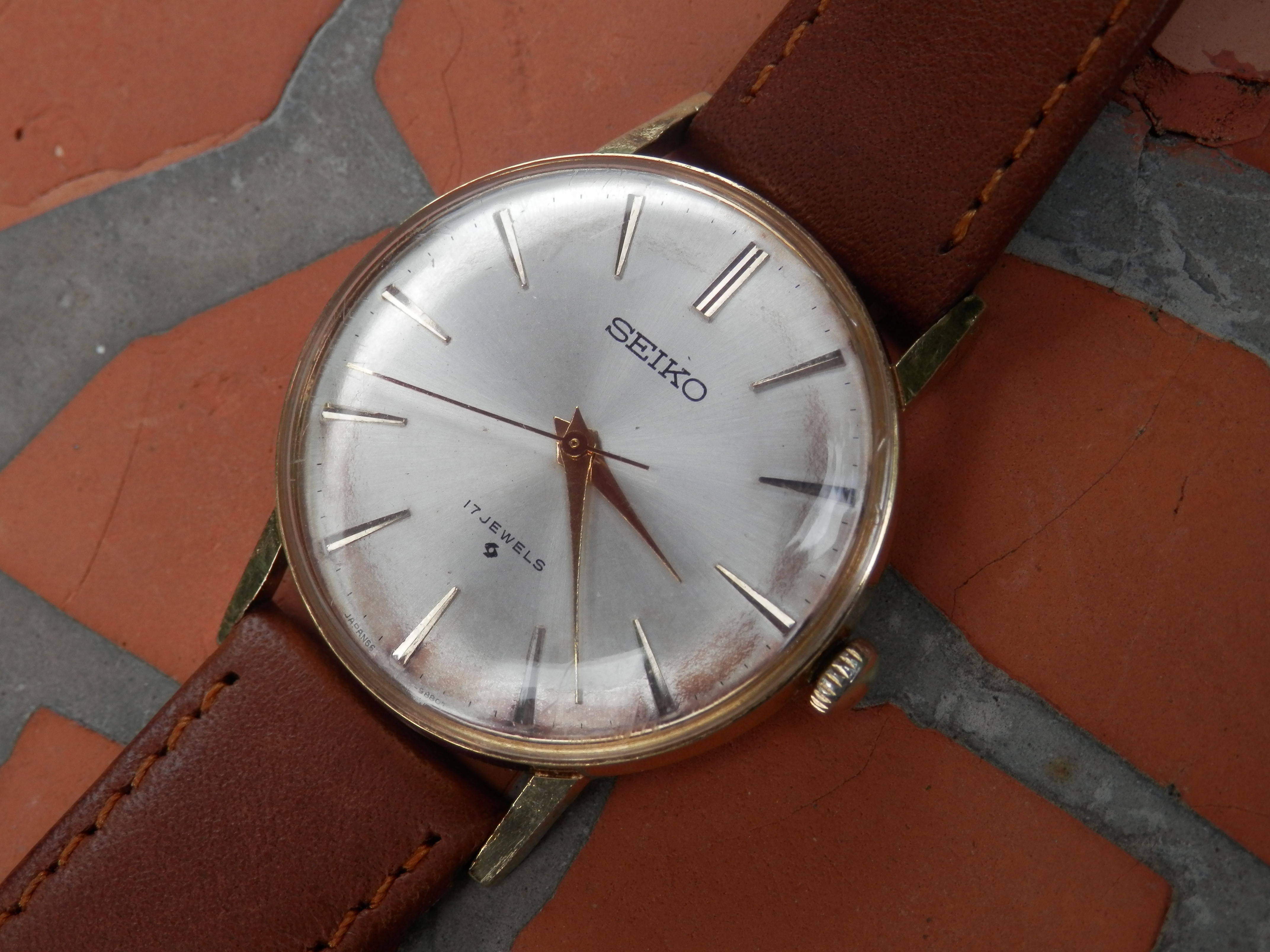 VERY RARE VINTAGE GENTS 1960S SEIKO 66-9990 17 JEWEL HAND WIND GOLD ...