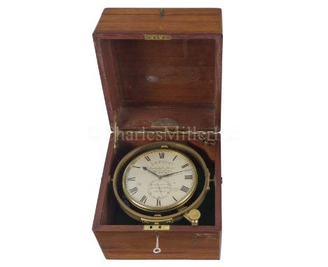 AN EIGHT-DAY MARINE CHRONOMETER BY LEVITT, LONDON, RETAILED BY B. GUTTER &amp; SONS, NEW YORK CIRCA 1830the 6in. silvered dia