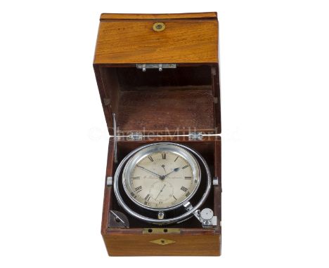A TWO-DAY MARINE CHRONOMETER BY M. PAULSON, CHRISTIANIA, NORWAY, 19TH CENTURYthe 3in. silvered dial signed as per title and n