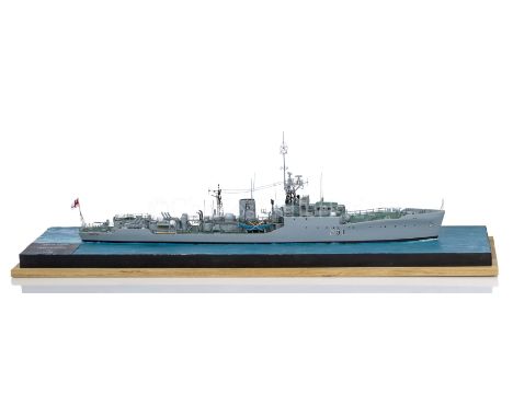 A 1:192 WATERLINE MODEL FOR THE TYPE 14 'BLACKWOOD' CLASS FRIGATE H.M.S. GRAFTON (F51), AS FITTED IN 1960modelled by M. Readi