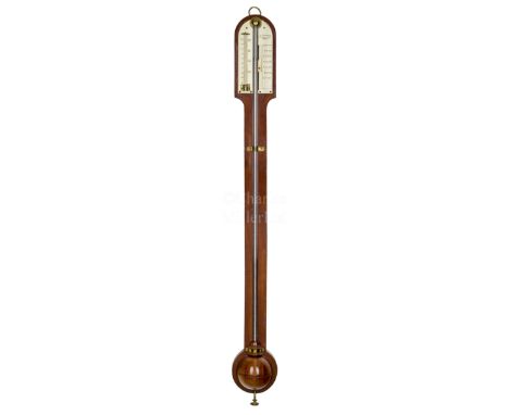 A DOMESTIC BAROMETER BY E. TOTTENHAM, DUBLIN, CIRCA 1900the ivorine scale signed E. Tottenham, 38 College Green, Dublin, with