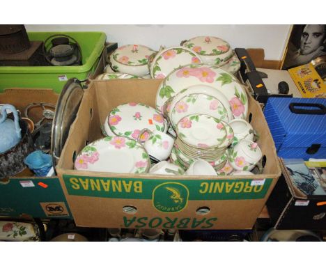 A Franciscan Desert Rose pattern part tea and dinner service
