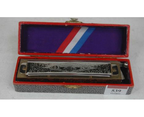 A Hohner The Super Chromonica Chromate-Harmonica, in original box 