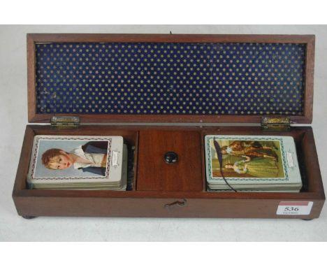 A 19th century rosewood and boxwood inlaid cribbage scorerextra images