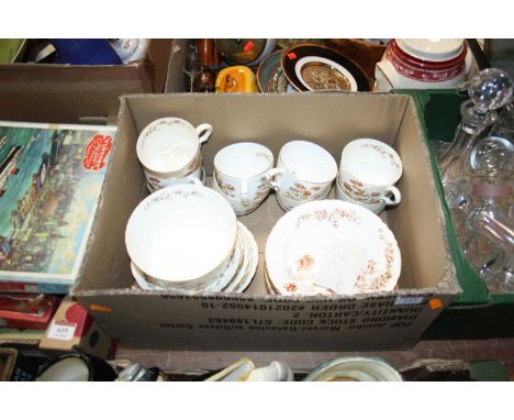An AF China floral decorated part tea service 
