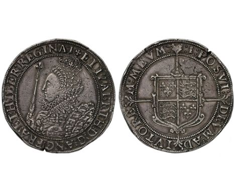 Elizabeth I (1558-1603), silver Crown, seventh coinage (1601-02), crowned ornate bust left in ruff, holding orb and sceptre, 