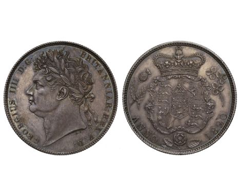 George IV (1820-30), silver Halfcrown, 1820, first laureate head left, B.P. below for engraver Benedetto Pistrucci, legend an