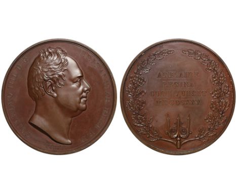 William IV (1830-1837), Accession, 1830, bronze Medal by William Wyon, bust right, GUILELMO IIII D:G BRITANNIAR: REGI F: D:, 