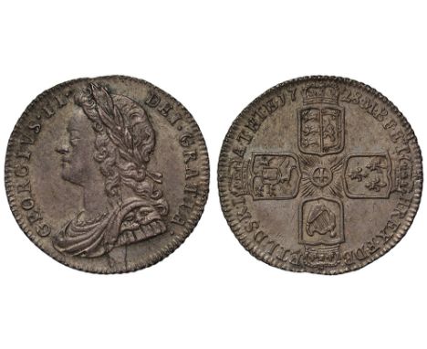 George II (1727-60), silver Sixpence, 1728, young laureate and draped bust left, legend and toothed border surrounding, GEORG