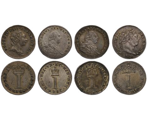 George III (1760-1820), silver Pennies (4), 1784, young draped laureate bust right, legend and toothed border surrounding, GE