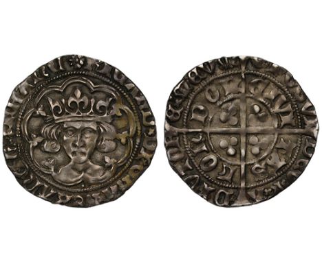 Richard III (1483-85), silver Groat of four pence, type 3, London Mint, facing crowned bust, within double tressure of nine a