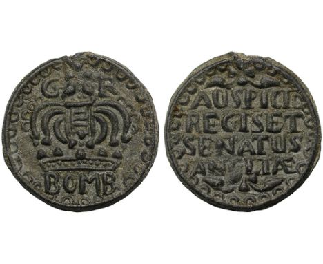India, East India Company, Bombay Presidency, tin Pice, no date, 1717-71 (Pr. 246; St. 2.141; KM 156.2). Extremely fine for i