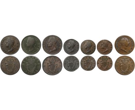 George II (1727-60), copper Halfpenny, 1737, first laureate head left, legend and toothed border surrounding, GEORGIUS. II. R