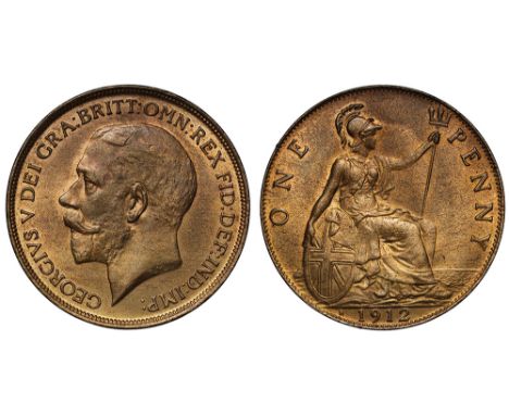 George V (1910-36), bronze Penny, 1912 H, Heaton Mint, bare head left, rev. Britannia right, date in exergue, with H to upper