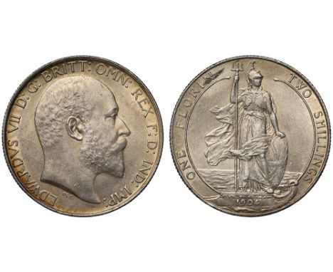 Edward VII (1901-10), silver Florin, 1904, bare head right, rev. standing figure of Britannia on prow of ship, weight 11.30g 