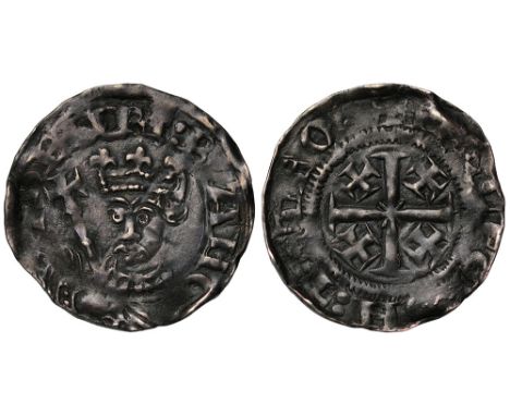 Henry II (1154-89), silver "Tealby" Penny, type C1 (c.1163-67), Thetford Mint, moneyer William, facing crowned bust with hand