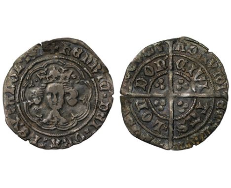 Henry IV (1399-1413), silver Half-Groat, light coinage (1412-13), London Mint, facing crowned bust in double tressure of nine