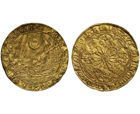 Elizabeth I (1558-1603), gold Ship Ryal of fifteen shillings, Continental issue struck contemporaneously with the English for