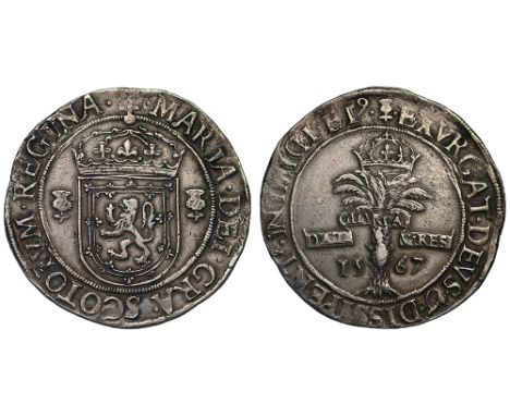 Scotland, Mary Queen of Scots (1542-67), silver Ryal or Crookeston Dollar, 1567, fifth period, second widowhood, crowned Scot