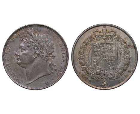 George IV (1820-30), silver Halfcrown, 1824, first laureate head left, B.P. below for engraver Benedetto Pistrucci, legend an