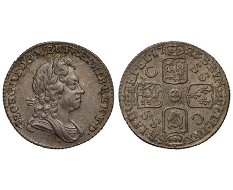 George I (1714-27), silver Sixpence, 1723, South Sea Company issue, laureate and draped bust right, Latin legend and toothed 