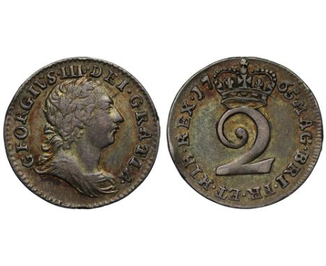 George III (1760-1820), silver Twopence, 1765, young laureate head right, legend and toothed border surrounding, GEORGIVS. II