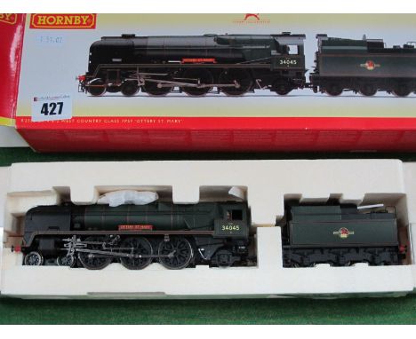 Hornby "OO" Gauge No R2585 4-6-2 Rebuilt Wast Country Class Locomotive, 'Ottery St Mary', finished in British Rail green, R/N