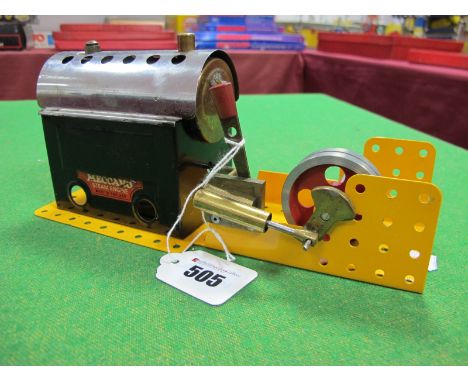 A 1970's Meccano Steam Engine, parts missing, spares, repair.