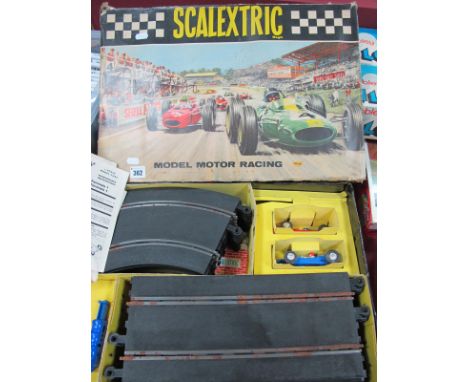 1960's Scalextric Set No 50, comprising of two Lotus racing cars, playworn, boxed.