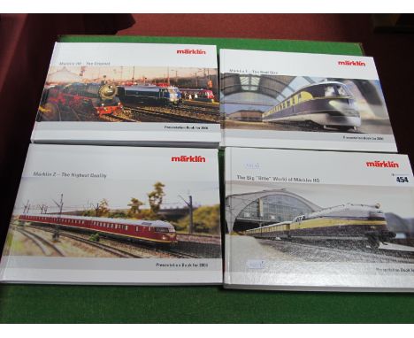 Four 2005/2006 Marklin Presentation Books, Two HO, One Z, One 'One'.