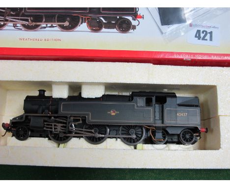 Hornby "OO" Gauge No R2637 2-6-4  Stainer Tank Class 4P Locomotive, finished in British Rail black, R/No 42437, weathered, co