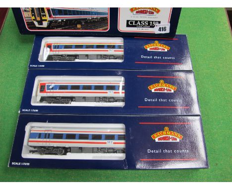 A Bachmann "OO" Class 159 Three Car DMU, 'Southwest Trains', boxed.
