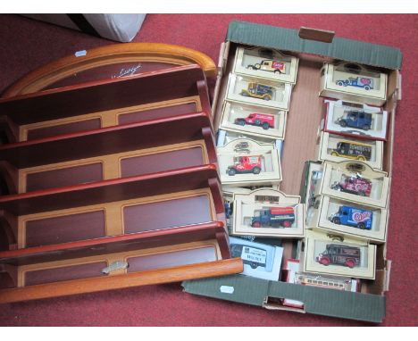 Twenty One Diecast Model Vehicles, by Lledo 'Days Gone', boxed, together with a Franklin Mint 'The Classic Cars of The Fiftie