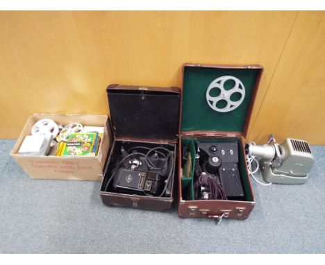 A vintage Aldis projector 300 Star, a vintage Specto model B in case and a cased Agfa Movector 8, also included in the lot is