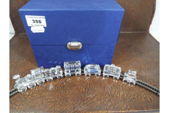 swarovski crystal train set