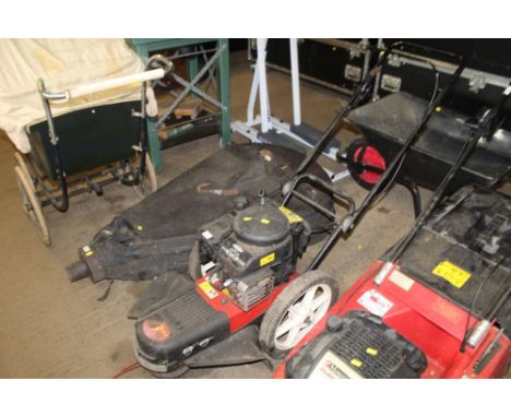 A 53cm Briggs &amp; Stratton engine push along petrol strimmer