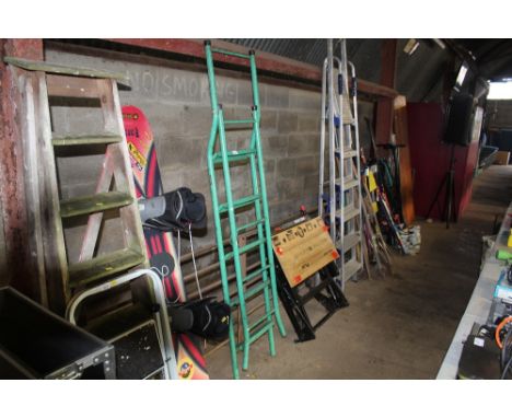 A metal step ladder