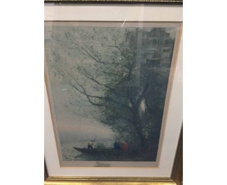 VICTORIAN COLOUR LITHOGRAPH in a gilt frame