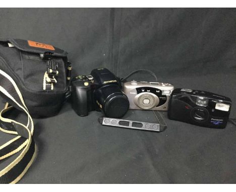 OLYMPUS IS-100s CAMERA along with Kodak Advantix F60 Zoom camera and Panasonic C-D2200ZM