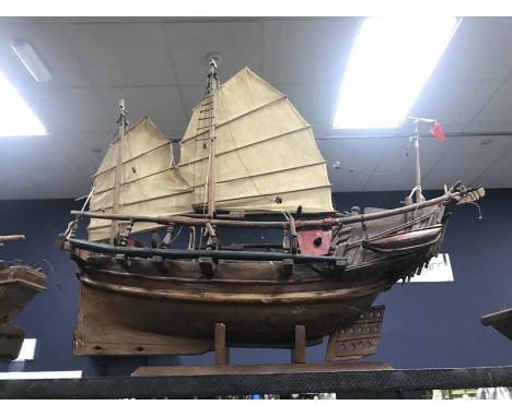 THREE MODEL SAILING VESSELSall Chinese examples