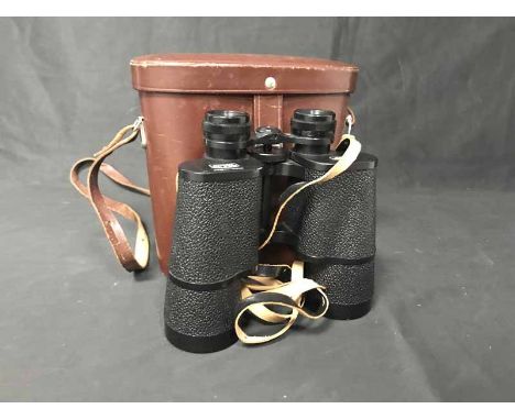 PAIR OF CARL ZEISS JENOPTEM BINOCULARS along with an Olympus trip 35 camera and camera accessories including a Sunpak mc118 f