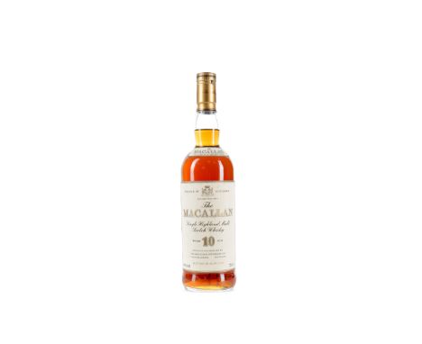 MACALLAN 10 YEARS OLD Single Malt Scotch Whisky Matured in sherry wood. 75cl, 40% volume.