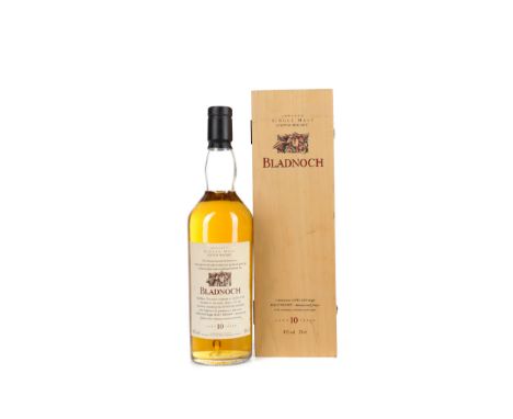 BLADNOCH AGED 10 YEARS FLORA &amp; FAUNA Single Malt Scotch Whisky 70cl, 43% volume, in wooden box.