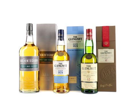 GLENLIVET AGED 12 YEARS Single Malt Scotch Whisky 70cl, 40% volume, in box. GLENLIVET FOUNDER'S RESERVE Single Malt Scotch Wh
