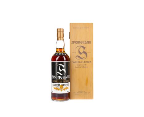 SPRINGBANK 1964 Single Malt Scotch Whisky 750ml, 46% volume, in wooden box.