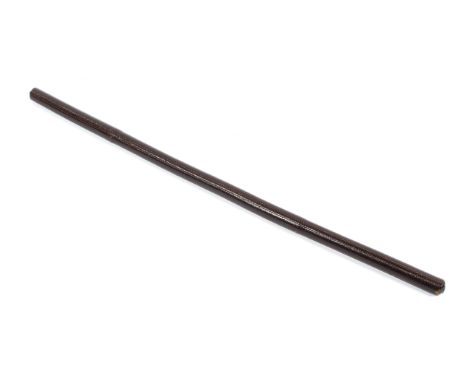 An early 20th century leather covered swagger stick, 60cm