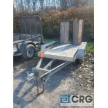 4 foot wide X 7 foot twin axle trailer, (240-02) (NO VIN PLATE FOUND)