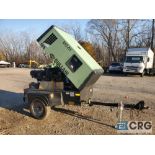 Sullair 185 tag-a-long air compressor 2304.58 hrs as read, 185 CFM, John Deere engine (012-01)