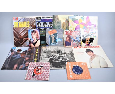 A Collection of Seven LPs to Include The Beatles, The Kinks, Bob Dylan Etc Together with Singles by The Bangles, Madonna etc 